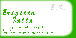 brigitta kalla business card